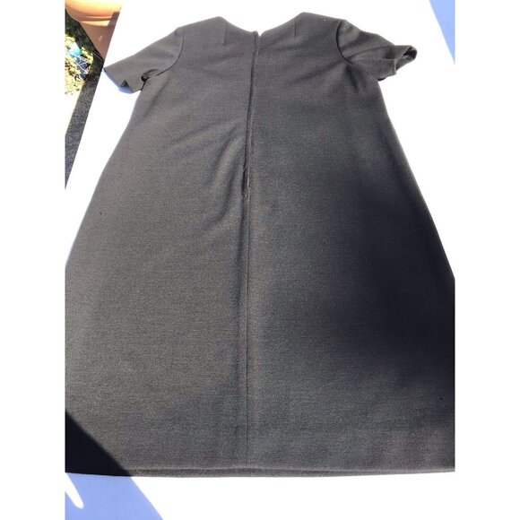 Vtg Grace Taylor Blouson Midi Dress Black Beaded Womens Med Short GoGo 60s Mod - Picture 15 of 16